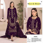 Velvet with Heavy Embroidery Sequence work Suit